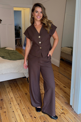 Will Brown V-Neck Top