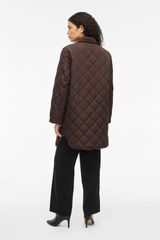 Quila Brown Corduroy Quilted Long Coat