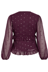 Tommi Purple Foil Top
