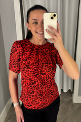Jasmine Orange Leopard Print Top