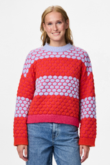 Janel Red Bubble Knit