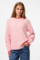 Ivy Contrast Pink & Red Knit