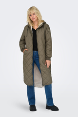 New Sandy Walnut Quilted Coat