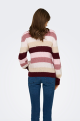 Dinea Wine Striped Knit