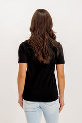 Ria Solid Tee In Black