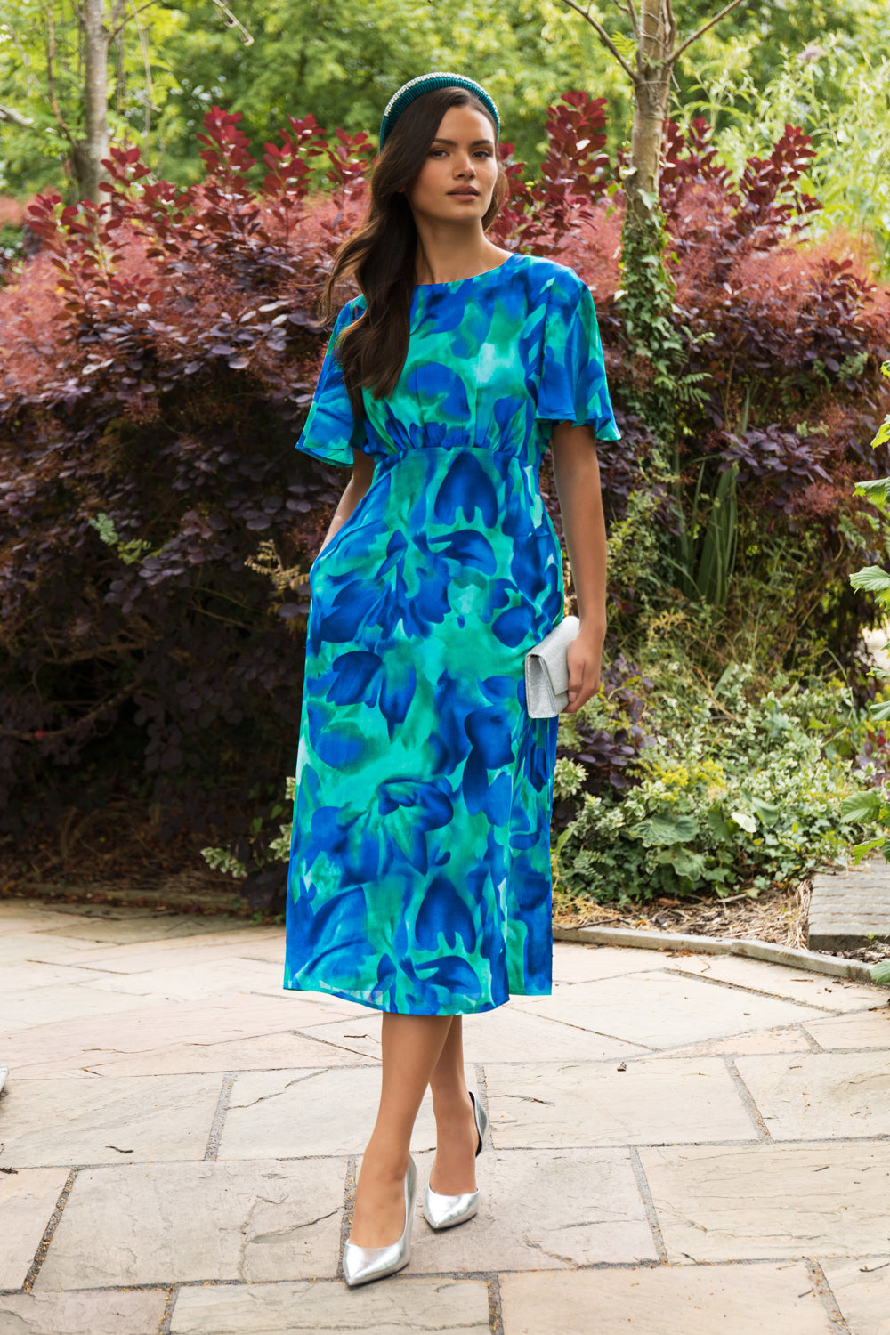 Blue u0026 Green Tie Dye Print Niko Dress – Born Clothing