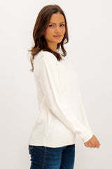White Viril O-Neck Knit Jumper