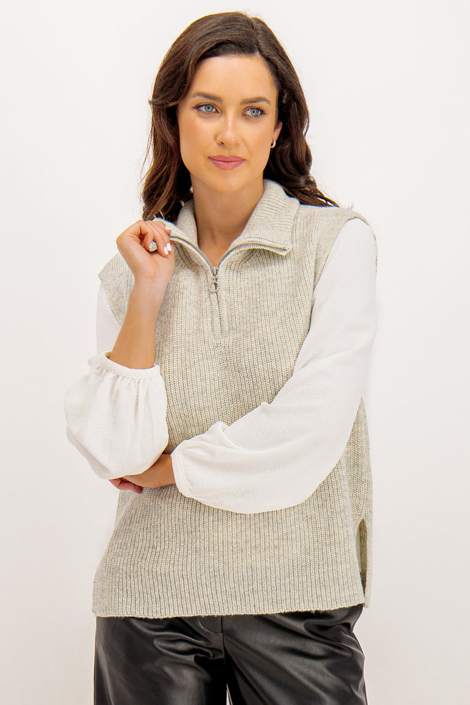 Tia Light Grey Vest