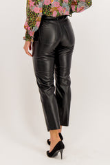 Emily High Waisted Faux Leather Trousers