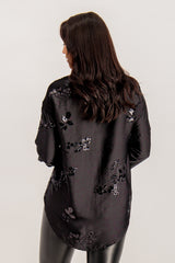 Leo Black Sequins Shirt