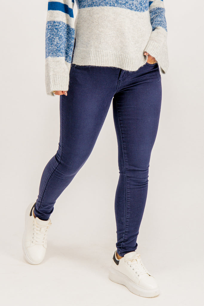 Navy Push Up Skinny Jean