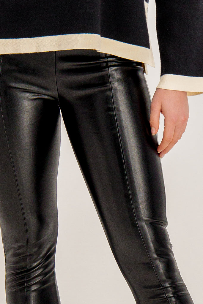 Black PU Leggings