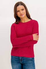 Dalo O-Neck Cerise Knit Jumper