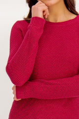 Dalo O-Neck Cerise Knit Jumper