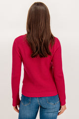 Dalo O-Neck Cerise Knit Jumper