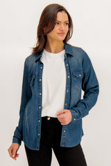 Dark Blue Bista Denim Shirt