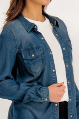 Dark Blue Bista Denim Shirt