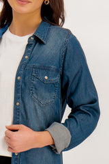 Dark Blue Bista Denim Shirt