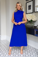 Adriana Royal Blue Midi Dress