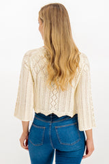 Ginger Birch Boat Neck Cropped Knit