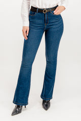 Sallie High Waisted Flare Blue Jeans