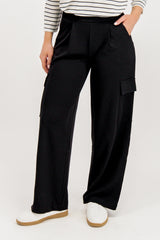 Geggo Black Pocket Cargo Trousers