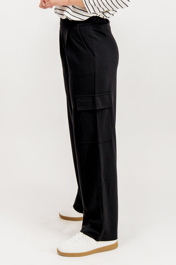 Geggo Black Pocket Cargo Trousers