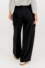 Geggo Black Pocket Cargo Trousers