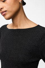 Jina Black Lurex Top