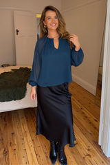 Frankie Teal Chiffon Top