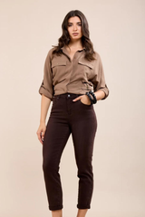 Toxik Brown Boyfriend Jean