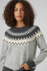 Simone Grey Printed Knit