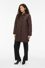 Quila Brown Corduroy Quilted Long Coat