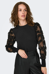 Fairview Black Detailed Sweatshirt