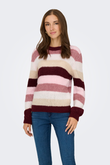 Dinea Wine Striped Knit