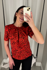 Jasmine Orange Leopard Print Top