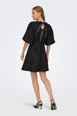 Dora Black Bow Tie Short Dress