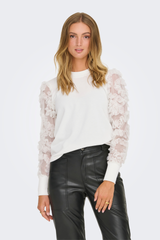 Fairview White Detailed Sweatshirt