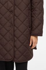 Quila Brown Corduroy Quilted Long Coat