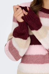 Dinea Wine Striped Knit
