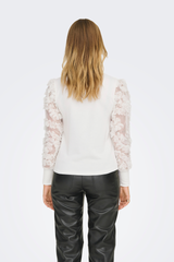 Fairview White Detailed Sweatshirt