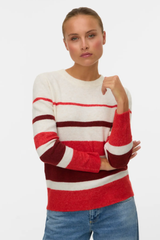 Plaza Cream Striped Knit