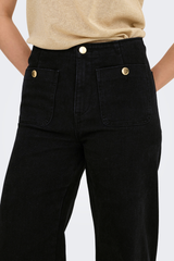 Madeline High Waisted Black Denim Jean