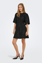 Dora Black Bow Tie Short Dress