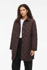 Quila Brown Corduroy Quilted Long Coat