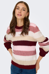 Dinea Wine Striped Knit