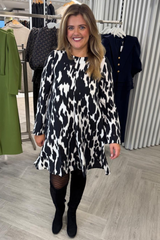 Drew Black & White Short Dress