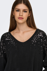 Starry Black Sequins Knit