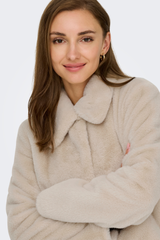 Macy Cream Faux Fur Jacket