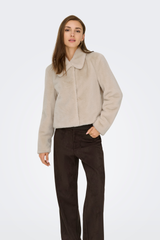 Macy Cream Faux Fur Jacket